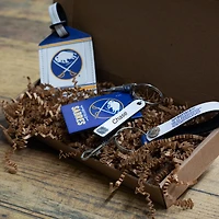 Buffalo Sabres - Coffret cadeau trois pièces en cuir avec étiquette personnalisée