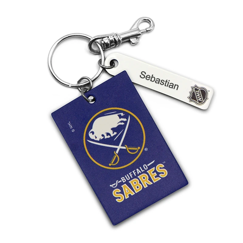 Buffalo Sabres - Coffret cadeau trois pièces en cuir avec étiquette personnalisée
