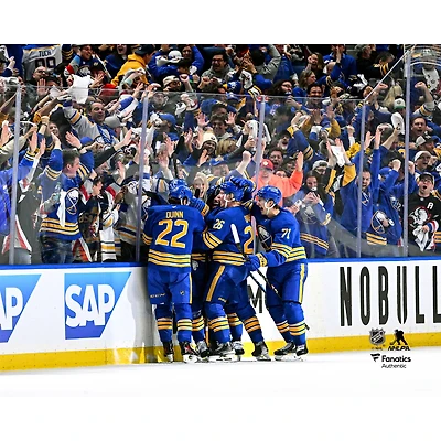 Buffalo Sabres Unsigned 2026 Stanley Cup Playoffs First Round Game 1 Goal Celebration Photograph