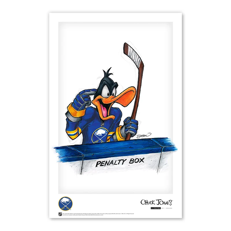 Daffy Duck Buffalo Sabres 11"x 17" Looney Tunes affiche imprimée
