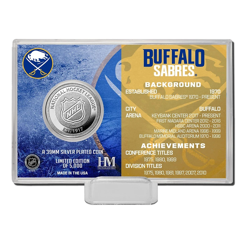 Histoire de l'équipe Highland Mint Buffalo Sabres - Coin Card
