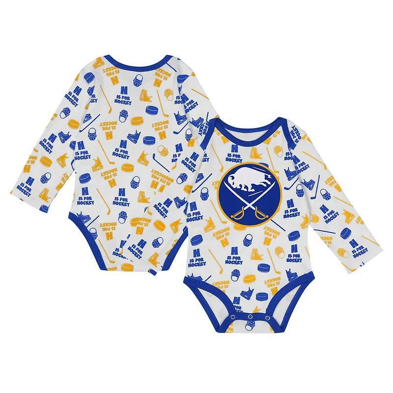 Body à manches longues pour bébé White Buffalo Sabres Quick Learn