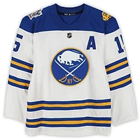 Jack Eichel Buffalo Sabres Practice-Used #15 White adidas Jersey vs. New York Rangers on January 1, 2018 - NHL Winter Classic - Worn During Warm-Ups