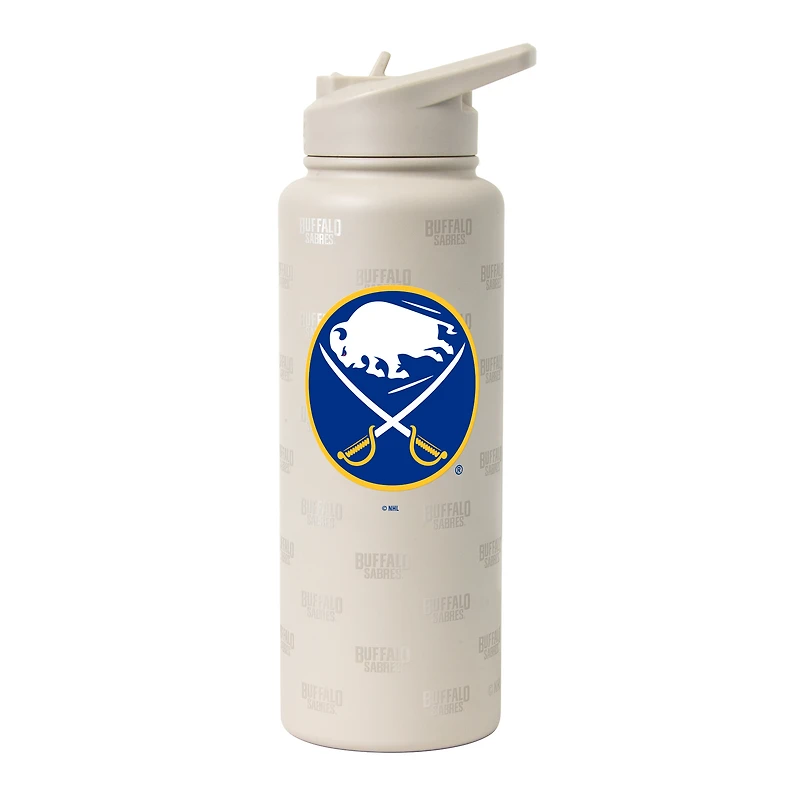 Logo Brands Buffalo Sabres 34oz. Sand Ghost Quencher Bottle