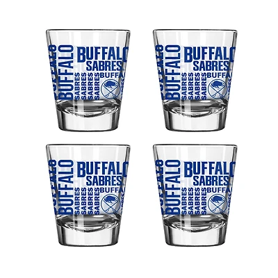 Ensemble de 4 verres à shot de 6 cl (2 oz) Logo Brands Buffalo Sabres