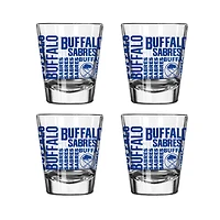 Ensemble de 4 verres à shot de 6 cl (2 oz) Logo Brands Buffalo Sabres