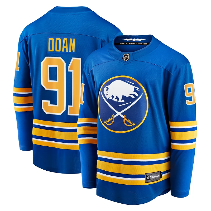 Men's Fanatics Josh Doan Royal Buffalo Sabres Home Premier Breakaway Player Jersey