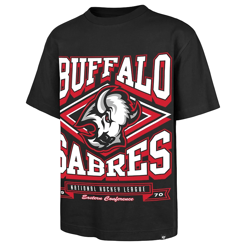 Men's '47 Black Buffalo Sabres Foundation Heater T-Shirt