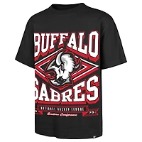 Men's '47 Black Buffalo Sabres Foundation Heater T-Shirt