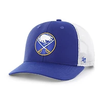 Casquette trucker ajustable pour homme, logo Buffalo Sabres '47 Royal/Blanc
