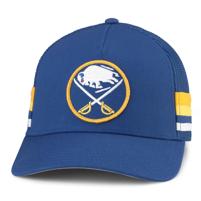 Men's American Needle Royal Buffalo Sabres HotFoot Side Stripes Adjustable Trucker Hat