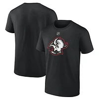 T-shirt noir pour homme avec logo alternatif des Sabres de Buffalo