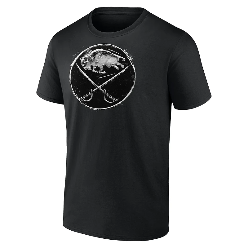 Men's Black Buffalo Sabres Iced Out T-Shirt