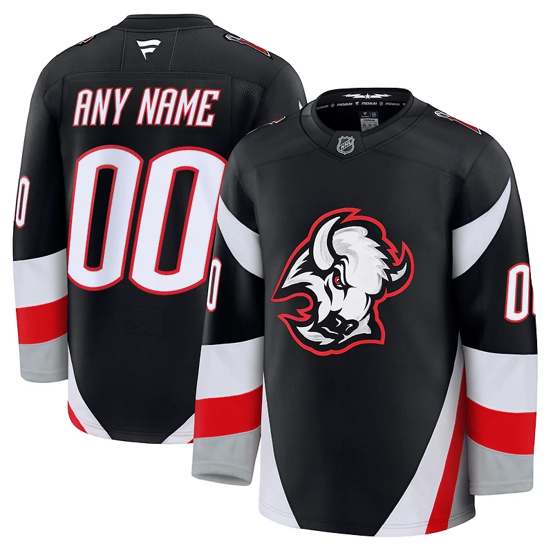 Maillot personnalisé de qualité supérieure alternatif Fanatics Black Buffalo Sabres pour hommes