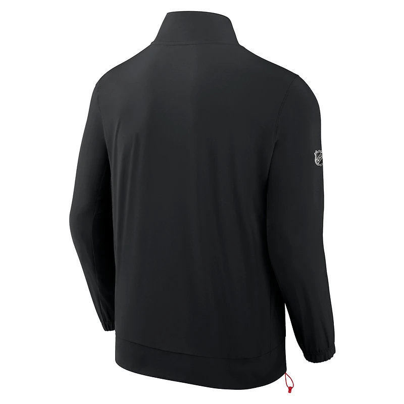 Men's Fanatics Black Buffalo Sabres Woven Rink Full-Zip Jacket