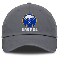 Casquette ajustable délavée pour hommes Fanatics Charcoal Buffalo Sabres