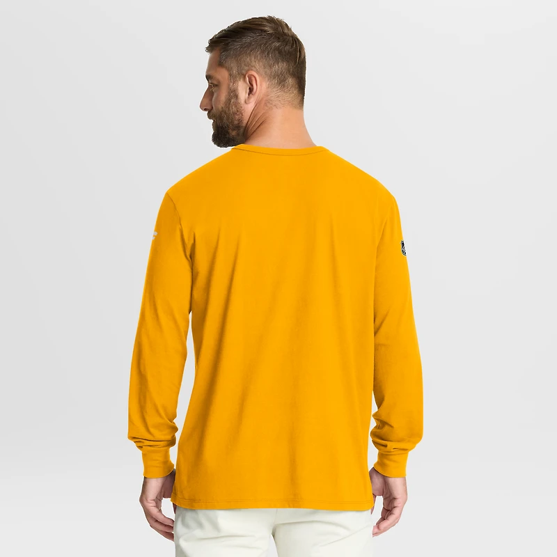 Men's Fanatics Gold Buffalo Sabres Authentic Pro Property Of Practice Long Sleeve T-Shirt