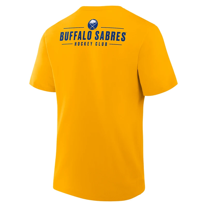 Men's Fanatics Gold Buffalo Sabres Crash The Net Legacy T-Shirt