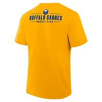 Men's Fanatics Gold Buffalo Sabres Crash The Net Legacy T-Shirt