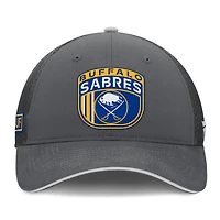 Men's Fanatics Gray Buffalo Sabres Authentic Pro Home Ice Trucker Adjustable Hat
