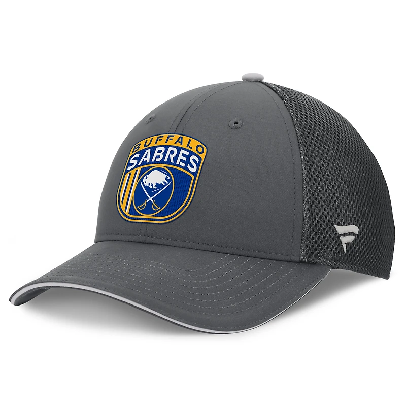 Men's Fanatics Gray Buffalo Sabres Authentic Pro Home Ice Trucker Adjustable Hat