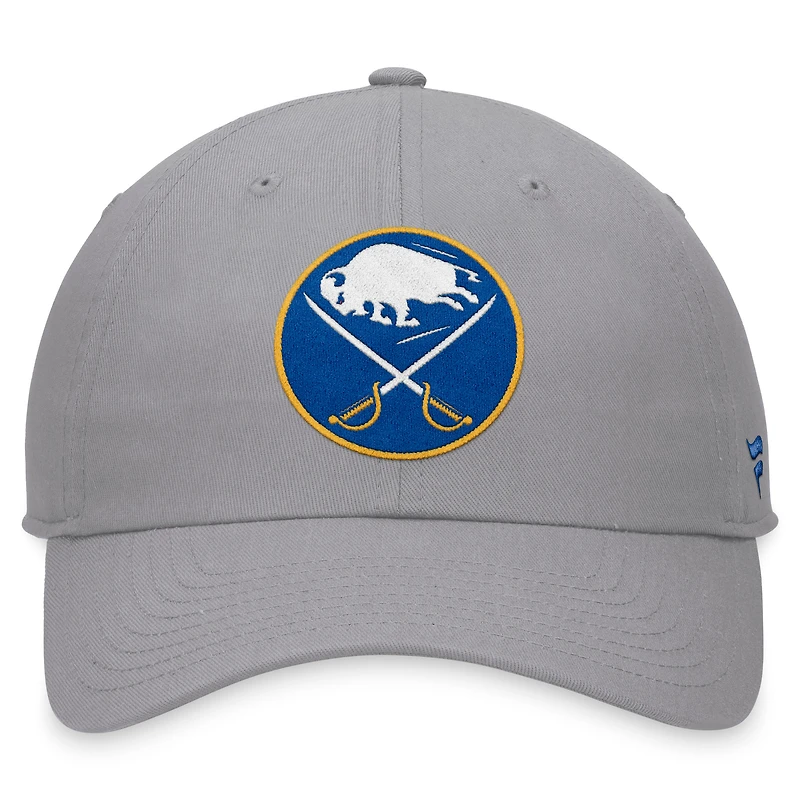 Casquette ajustable pour hommes Fanatics Grey Buffalo Sabres Extra Time