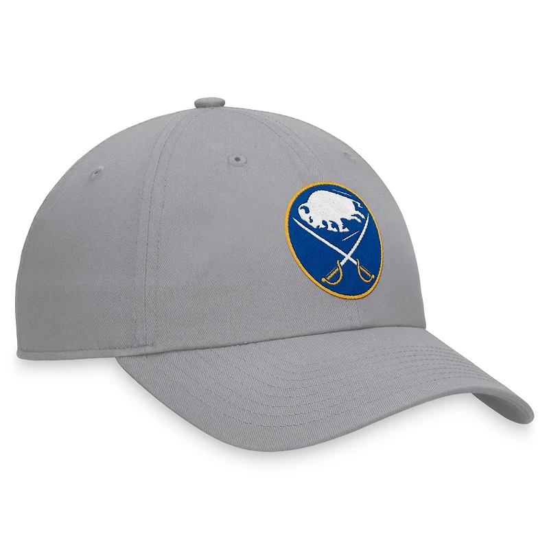 Casquette ajustable pour hommes Fanatics Grey Buffalo Sabres Extra Time