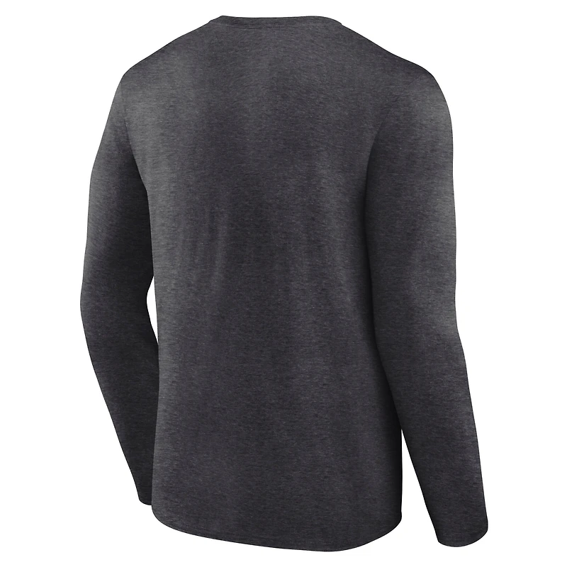 Men's Fanatics  Heather Charcoal Buffalo Sabres Authentic Pro Core Primary Long Sleeve T-Shirt