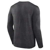 Men's Fanatics  Heather Charcoal Buffalo Sabres Authentic Pro Core Primary Long Sleeve T-Shirt