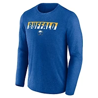 T-shirt à manches longues Fanatics Heather Royal Buffalo Sabres Transition pour hommes