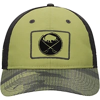 Men's Fanatics  Olive Buffalo Sabres Military Appreciation Trucker Adjustable Hat