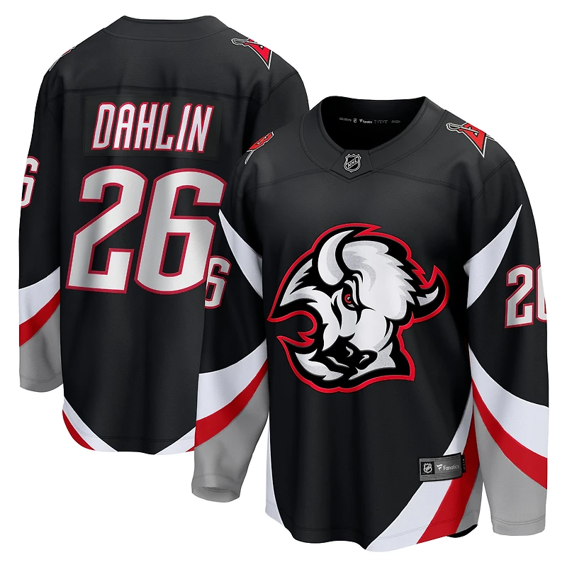 Maillot de joueur suppléant Premier Breakaway noir des Sabres Buffalo Fanatics Rasmus Dahlin pour hommes