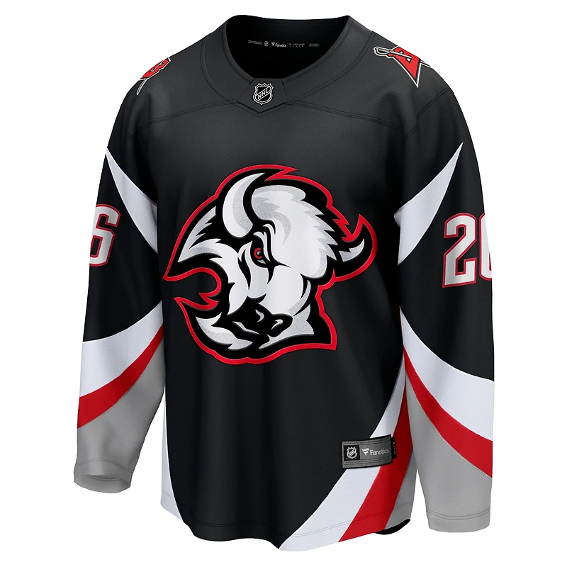 Maillot de joueur suppléant Premier Breakaway noir des Sabres Buffalo Fanatics Rasmus Dahlin pour hommes