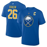 Men's Fanatics Rasmus Dahlin Royal Buffalo Sabres Authentic Stack Name & Number T-Shirt