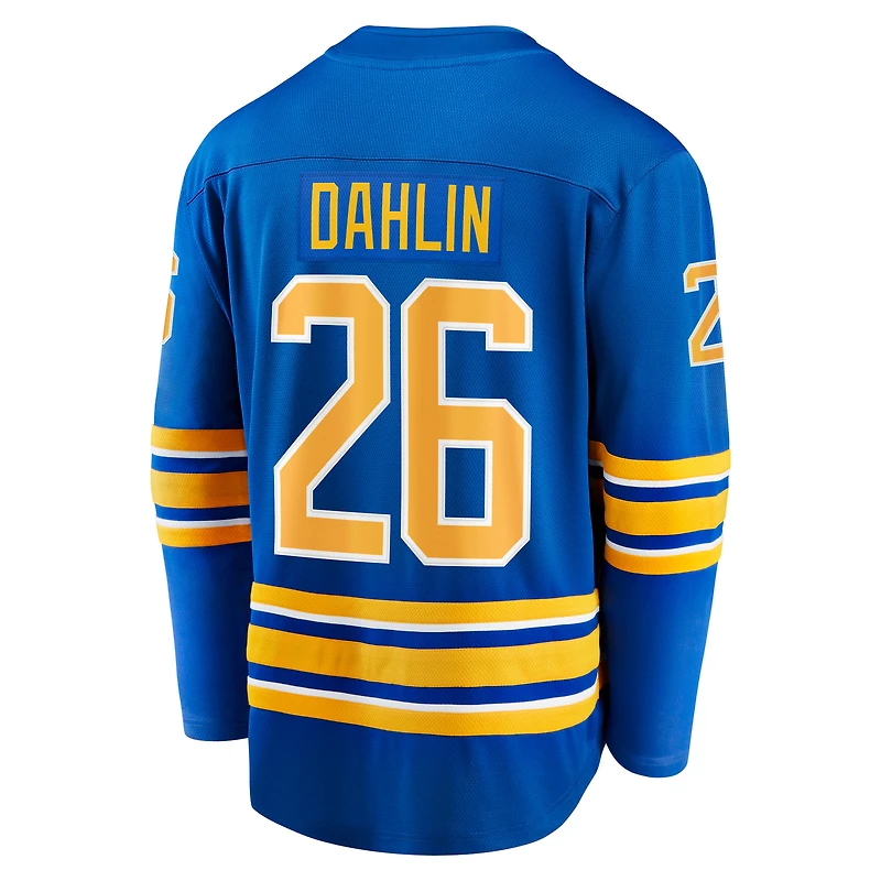 Men's Fanatics Rasmus Dahlin Royal Buffalo Sabres Home Captain Patch Breakaway Jersey