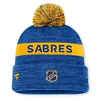 Bonnet en tricot à revers avec pompon authentique Pro Rink Fanatics Royal/Gold Buffalo Sabres pour hommes