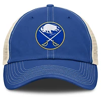 Men's Fanatics Royal/Natural Buffalo Sabres Rival Trucker Adjustable Hat