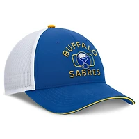 Men's Fanatics Royal/White Buffalo Sabres Authentic Pro Rink Trucker Hat
