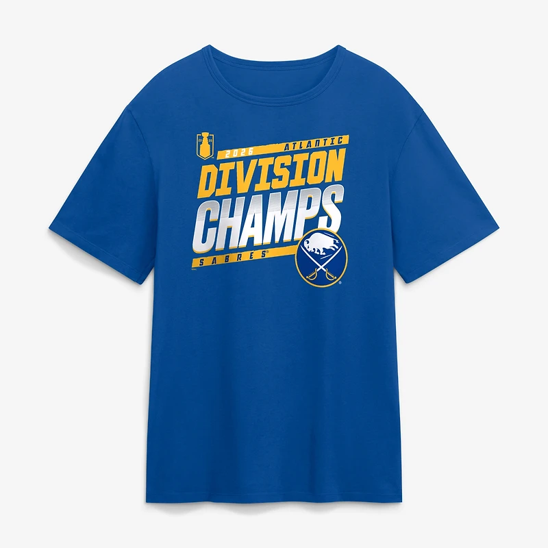 Men's Fanatics Royal Buffalo Sabres 2026 Atlantic Division Champions T-Shirt