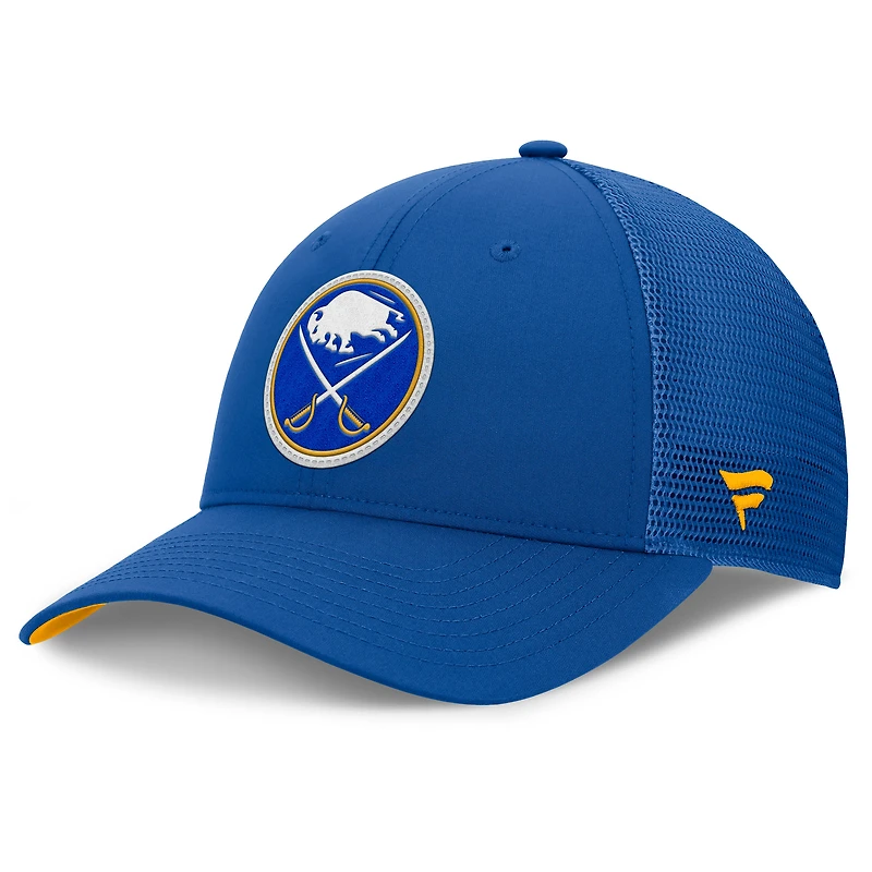 Casquette ajustable Fanatics Royal Buffalo Sabres Authentic Pro Home Ice Trucker pour homme