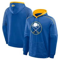 Men's Fanatics Royal Buffalo Sabres Goaltender Defender Pullover Hoodie