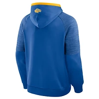 Men's Fanatics Royal Buffalo Sabres Goaltender Defender Raglan Pullover Hoodie