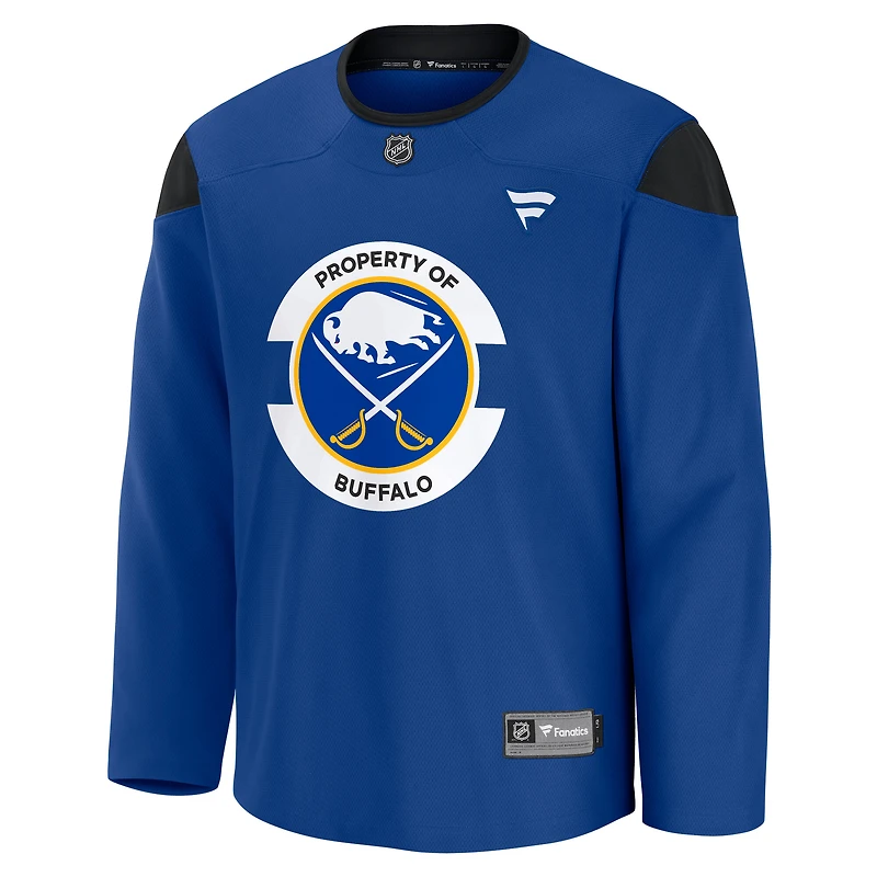 Maillot d'entraînement Fanatics Royal Buffalo Sabres pour homme