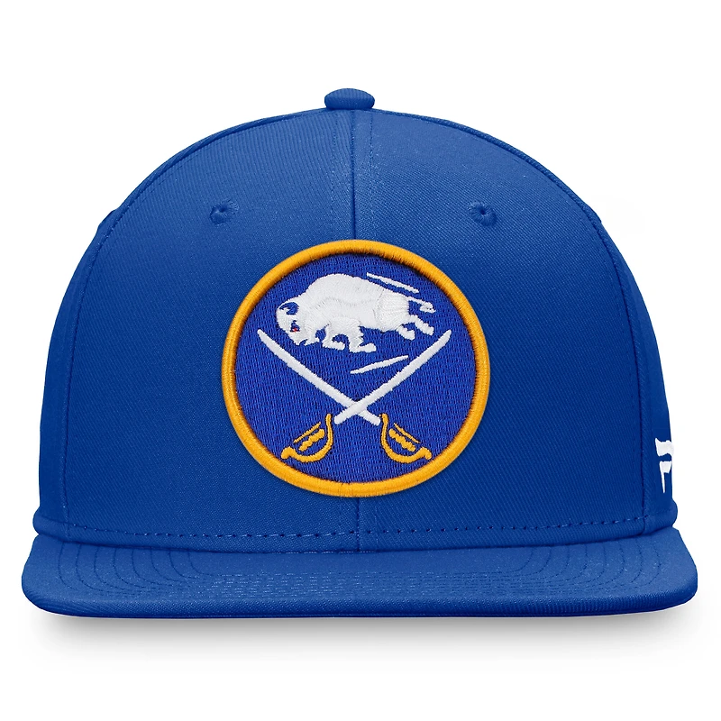Casquette Snapback Fanatics Royal Buffalo Sabres pour hommes avec logo principal