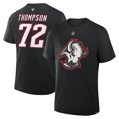 Men's Fanatics Tage Thompson Royal Buffalo Sabres Authentic Stack Name & Number T-Shirt