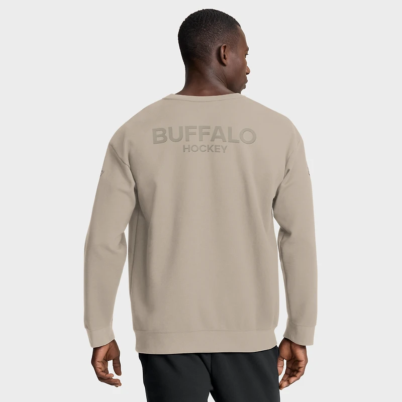 Sweat-shirt Fanatics Tan Authentic Pro Road Tri-Blend pour homme des Buffalo Sabres