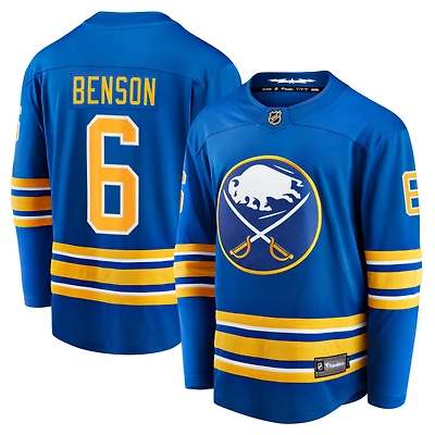 Men's Fanatics Zach Benson Royal Buffalo Sabres Home Breakaway Jersey