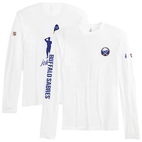 T-shirt à manches longues Adam des Sabres de Buffalo blancs Johnnie-O pour hommes