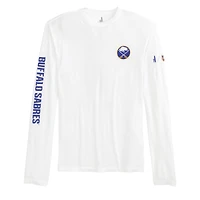 T-shirt à manches longues Adam des Sabres de Buffalo blancs Johnnie-O pour hommes