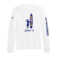 T-shirt à manches longues Adam des Sabres de Buffalo blancs Johnnie-O pour hommes